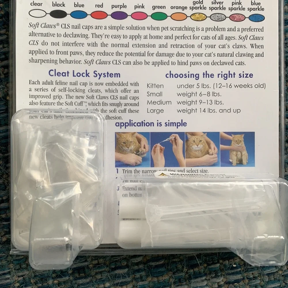 NEW Soft Claws Nail Caps for Cats Medium 9-13 lbs.